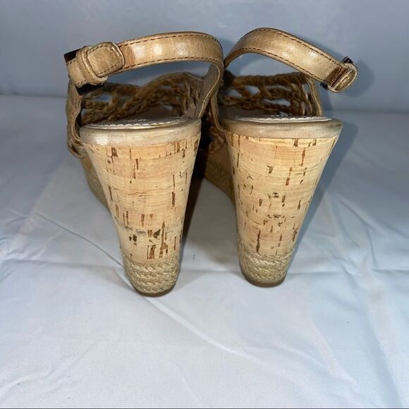 Prada Tan Braided Leather Wedges Size 36.5 Authentic - Picture 8 of 13